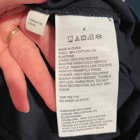 NAUTICA Mini Faux Wrap Skirt size 4 - Picture 4 of 5